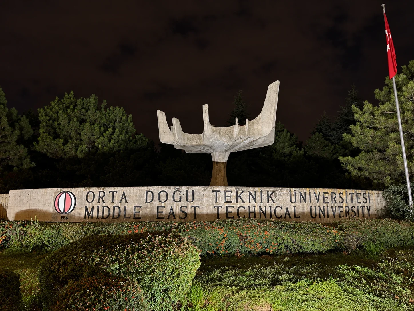 Entrance monument of Middle East Technical University in Ankara